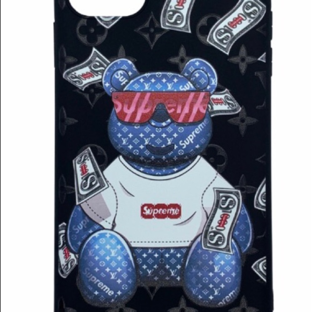 Louis Vuitton/Supre me "Rich Teddy" iPhone 11 and 10